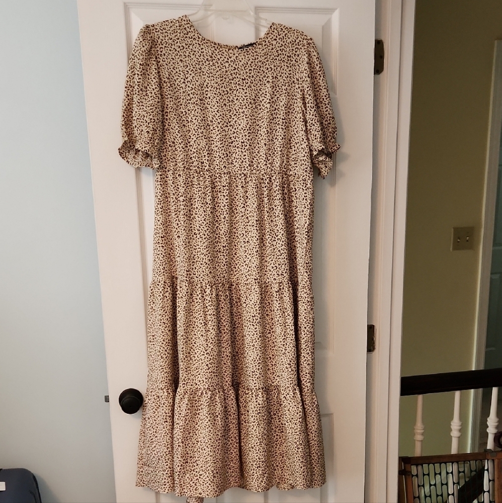 PrettyGarben Boho Animal Print Midi Dress